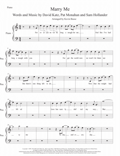 Marry Me (arr. Kevin Busse)