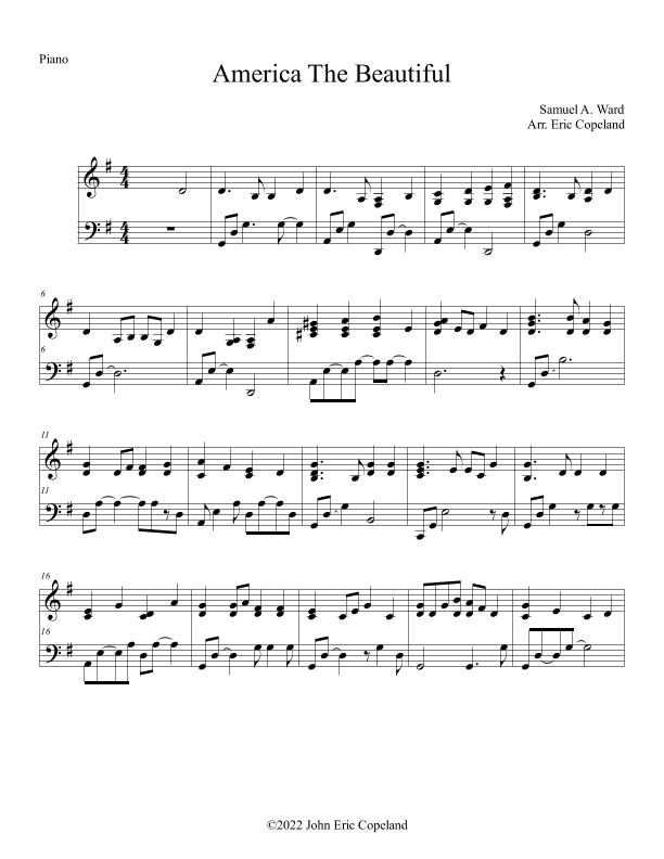 America the Beautiful (arr. John Eric Copeland)