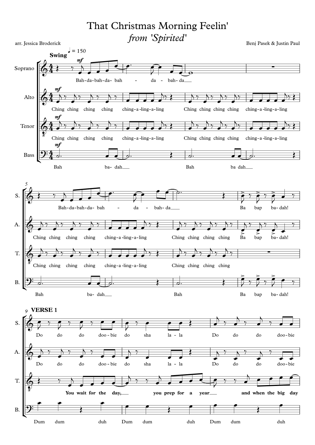 That Christmas Morning Feelin' (curtain Call) (arr. Jessica Broderick)