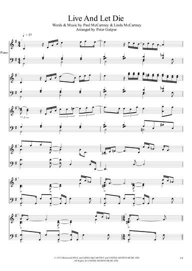 Live And Let Die (arr. Peter Gašpar)