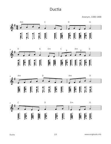 Ductia (arr. songbooks.info)