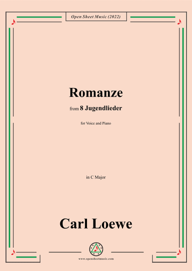 Loewe-Romanze,in C Major,for Voice and Piano (arr. OSM Press)