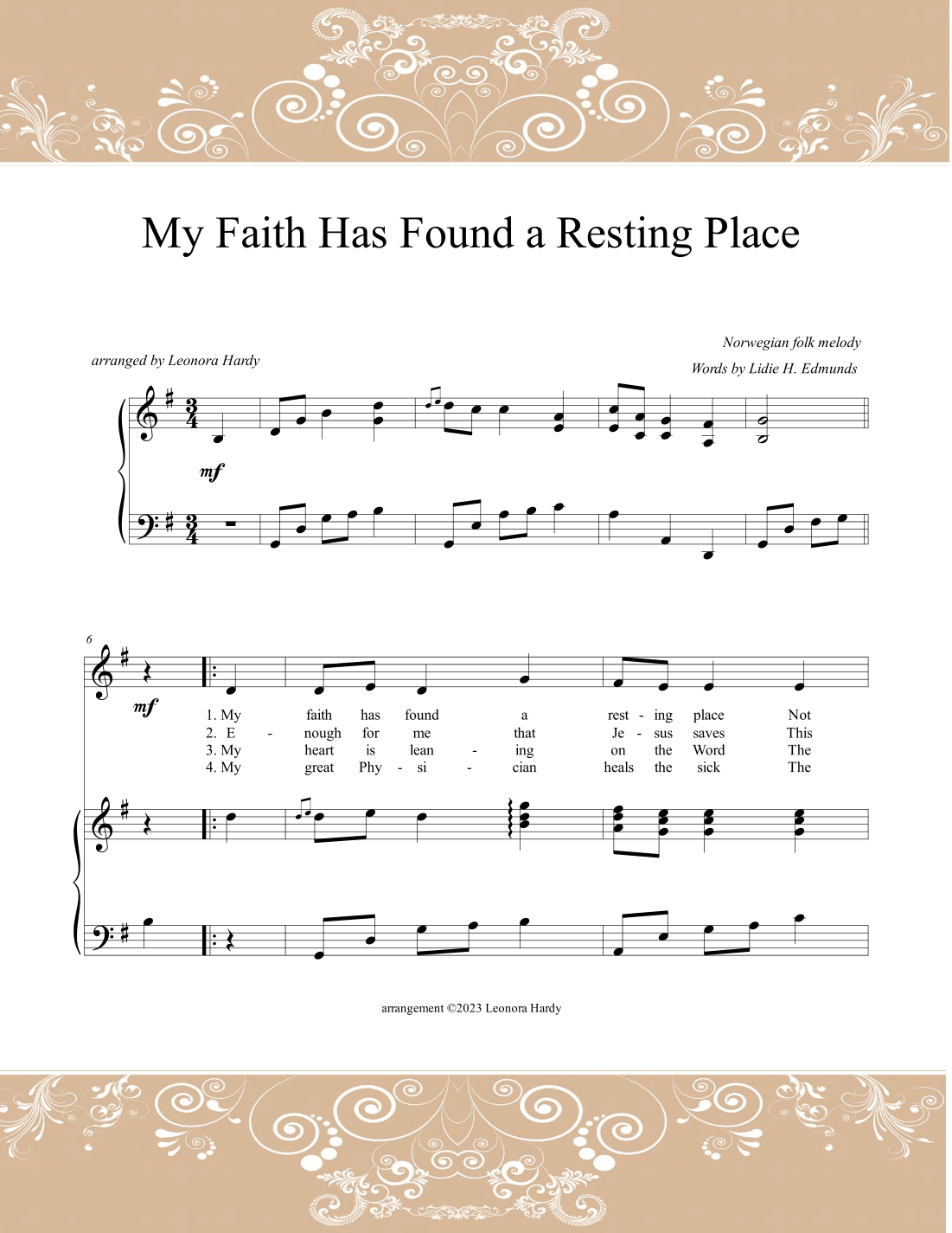 My Faith Has Found a Resting Place (arr. Leonora Hardy)