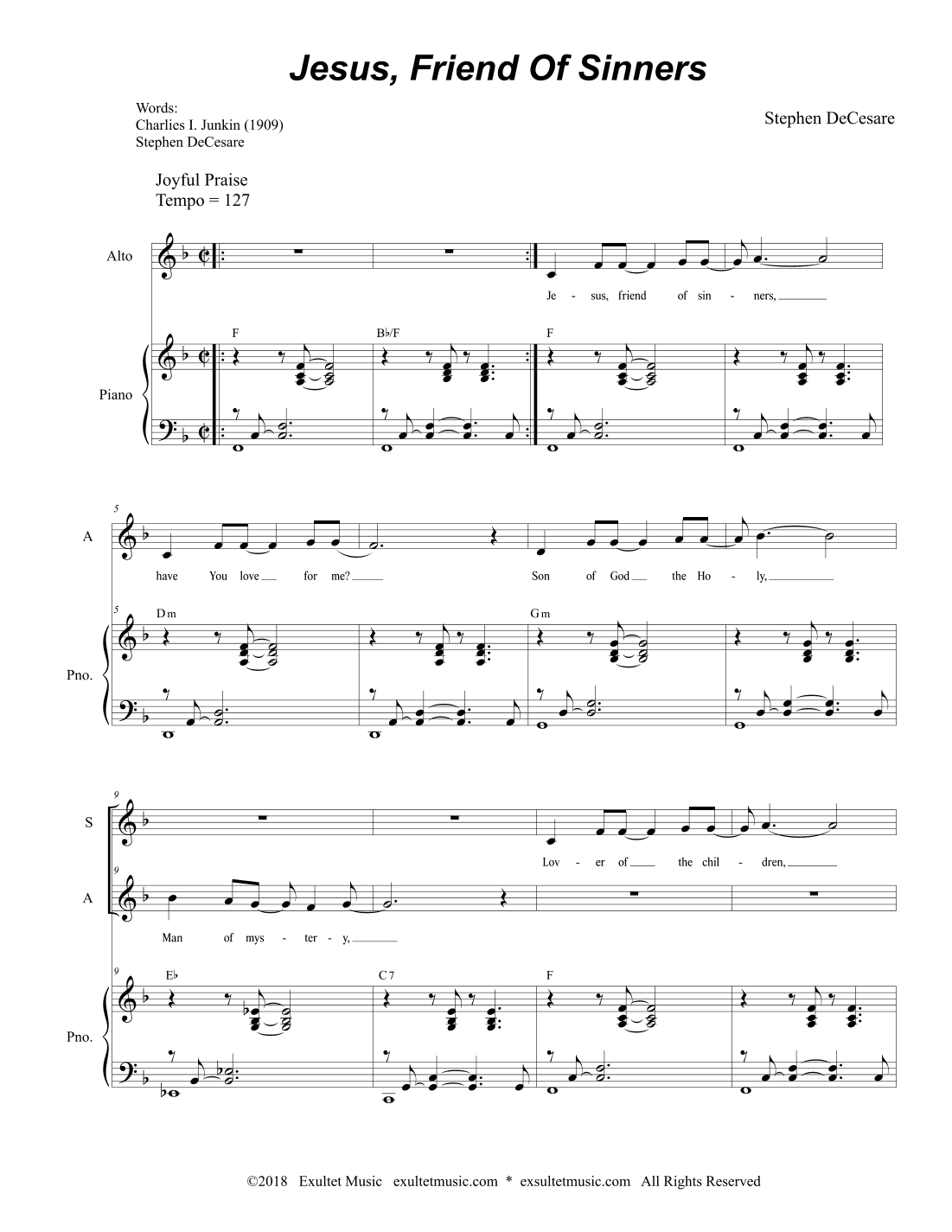 Jesus, Friend Of Sinners (2-part choir - (SA)