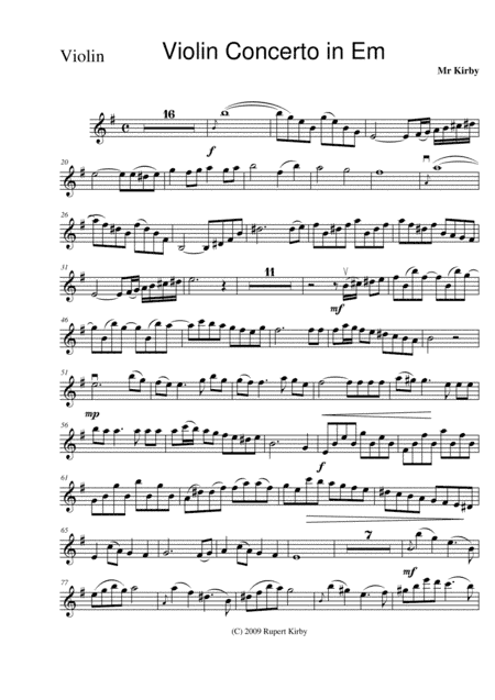 Violin Concerto in Em
