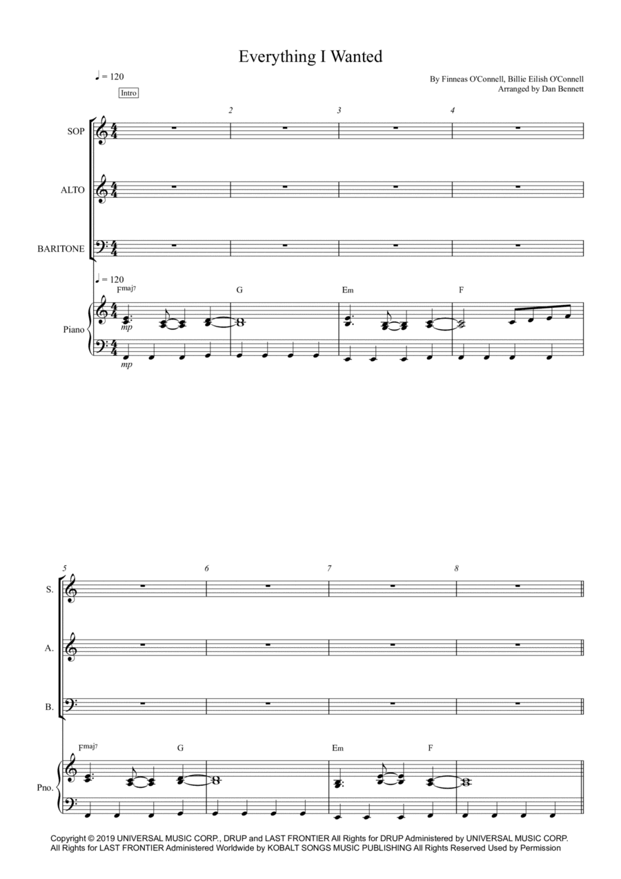 Everything I Wanted (arr. Dan Bennett)