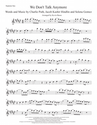 We Don't Talk Anymore (arr. Kevin Busse)