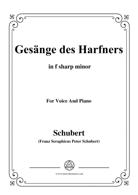 Schubert-An die Türen will ich schleichen Op.12 No.3 in f sharp minor,for voice and piano (arr. MSM)