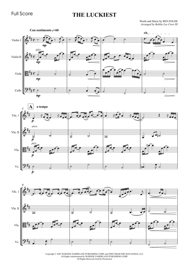 The Luckiest (arr. BLC3Music Services LLC)