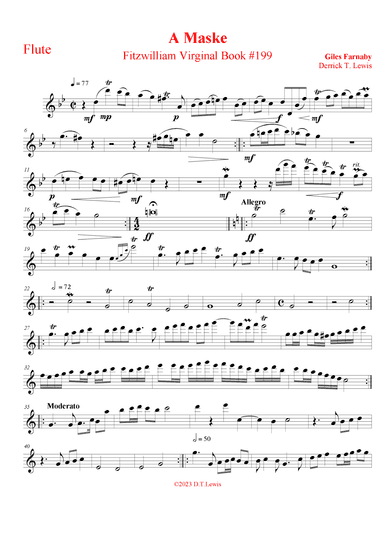 A Maske (arr. Derrick Thom. Lewis)