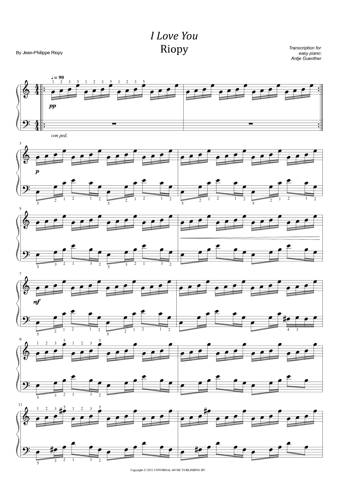 I Love You (arr. Antje Günther)