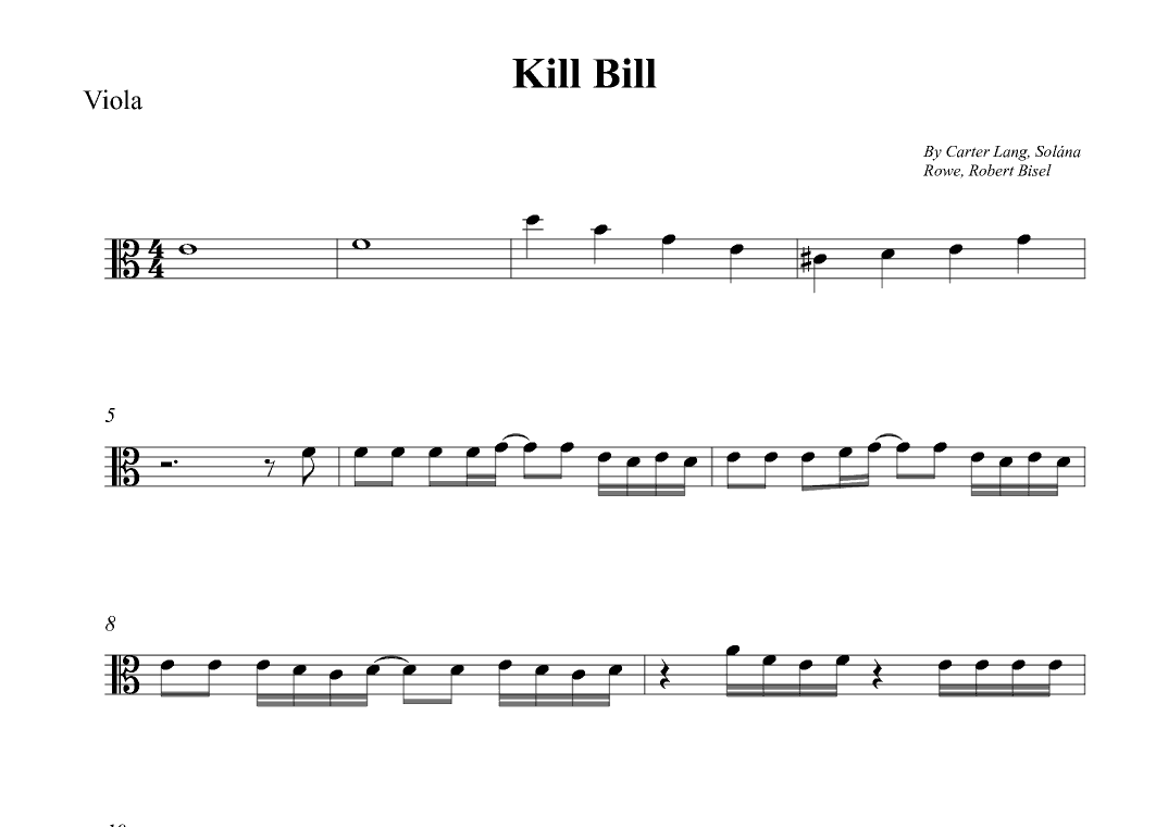 Kill Bill (arr. Wesley S. SIlva)
