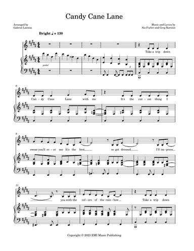 Candy Cane Lane (arr. Gabriel Lawson)