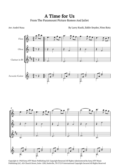 A Time For Us (love Theme) (arr. André Nusa)