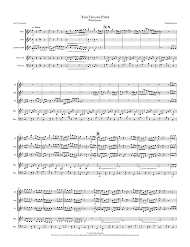 Tico Tico no Fuba: Wind Quintet (arr. K. Gemmell)