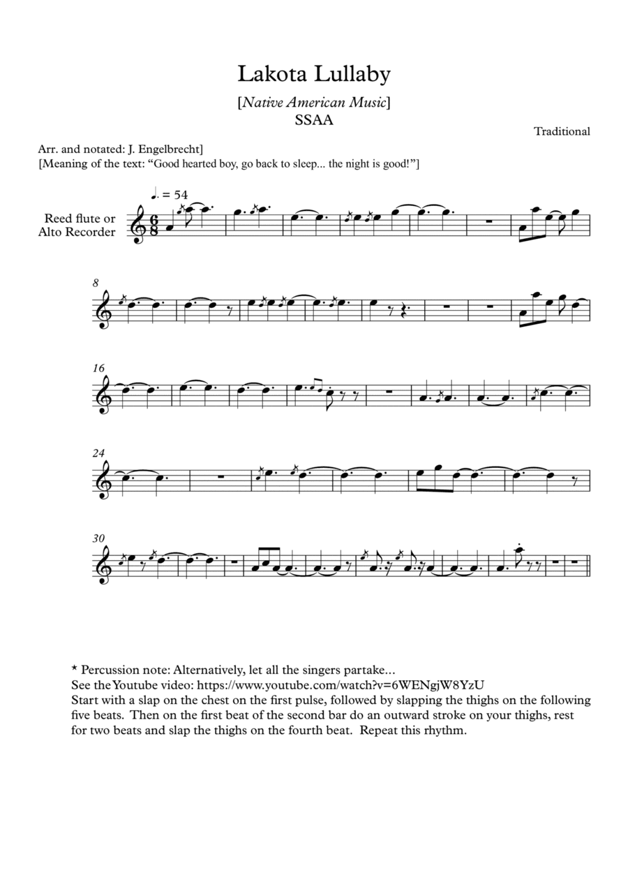 Lakota Lullaby (arr. J. Engelbrecht)