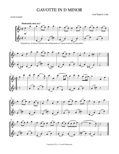 Gavotte in D Minor (arr. Mark Phillips)
