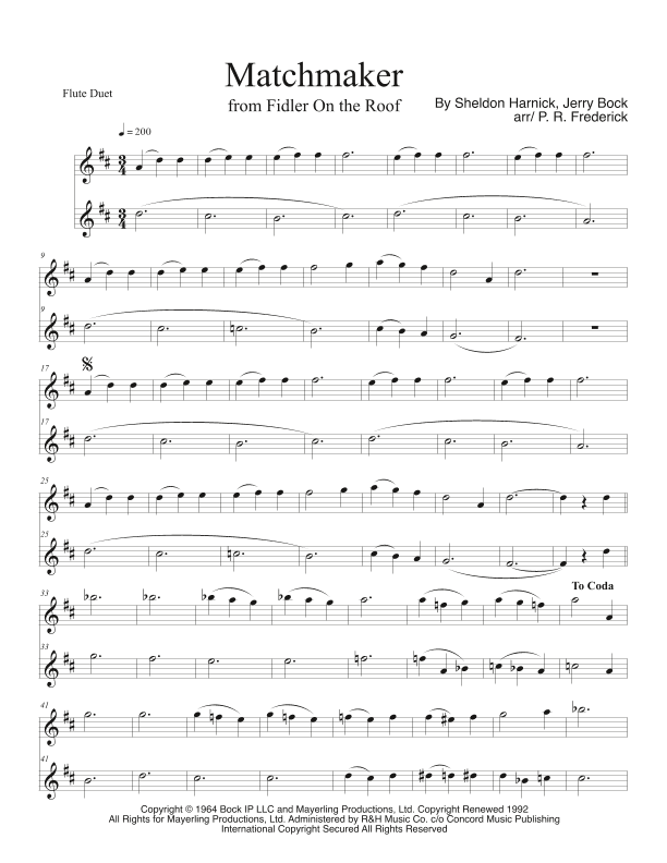 Matchmaker (arr. P. R. Frederick)