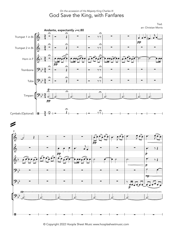 God Save the King, with Fanfares (arr. Christian Morris)