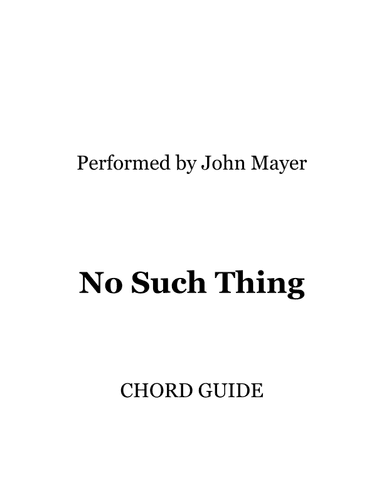 No Such Thing (arr. RWM)