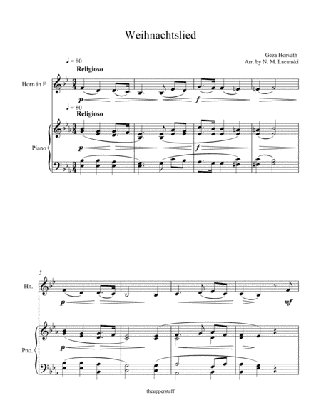 Weihnachtslied (arr. Nick Lacanski)