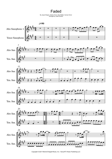 Faded (arr. Josiel Oliveira)