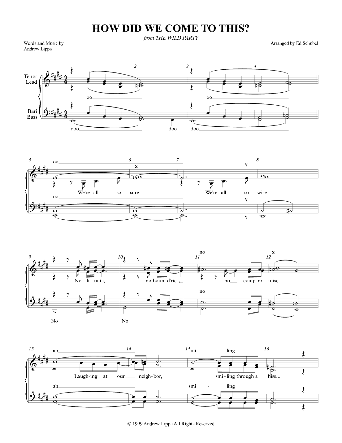 How Did We Come To This? (arr. Ed Schubel)