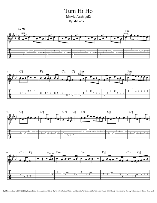 Tum Hi Ho (arr. Girish Kataria)