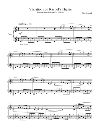 Variations on Rachel's Theme