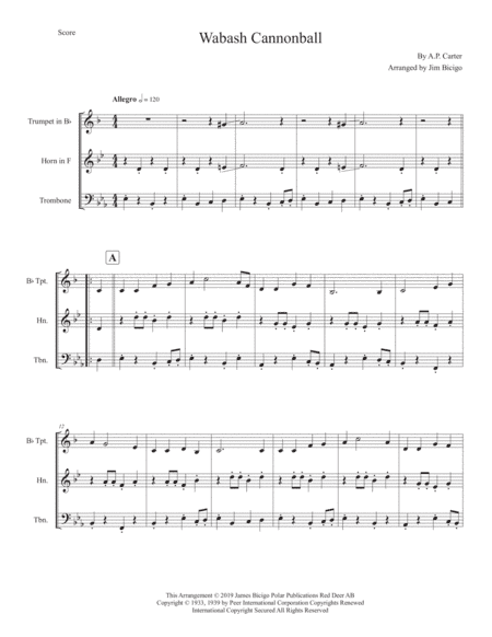 Wabash Cannonball (arr. Jim Bicigo)