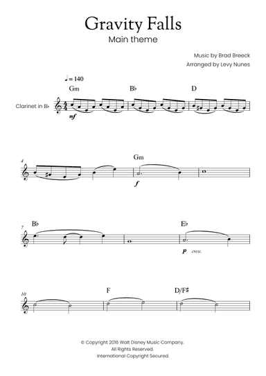Gravity Falls (main Theme) (arr. Levy Nunes)