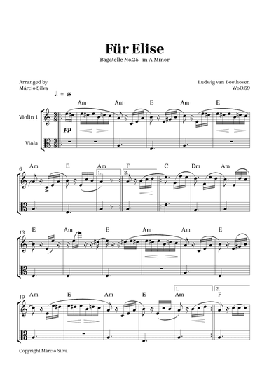 Für Elise (arr. Márcio Silva)