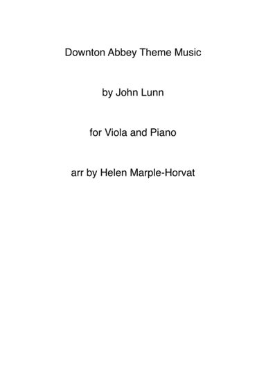 Downton Abbey (theme) (arr. HELEN MARPLE-HORVAT)