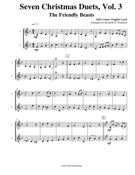 Seven Christmas Duets, Vol. 3 (arr. Kenneth D. Friedrich)