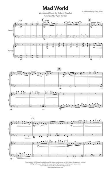 Mad World (arr. Ryan Jonker)