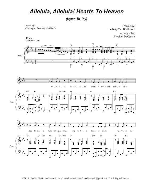 Alleluia, Alleluia! Hearts To Heaven (Unison choir) (arr. Stephen DeCesare)