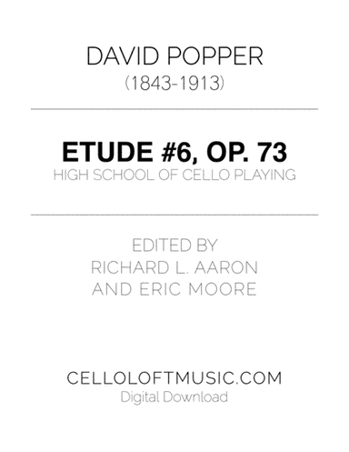 Popper (arr. Richard Aaron): Op. 73, Etude #6 (arr. Richard Aaron, Eric Moore)
