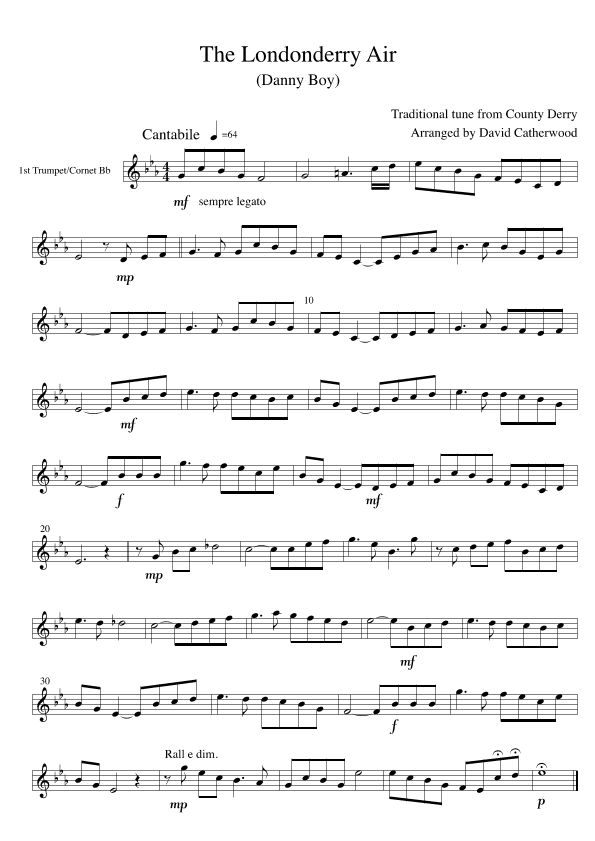 3 Brass Quintets arr. by David Catherwood -  Londonderry Air, O Waly Waly, Holy, Holy, Holy (Nicaea) (arr. David Catherwood)