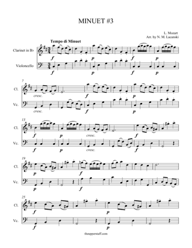 Minuet #3 (arr. Nick Lacanski)