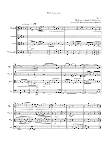 Don't Stop Me Now (arr. Jonathan Na)