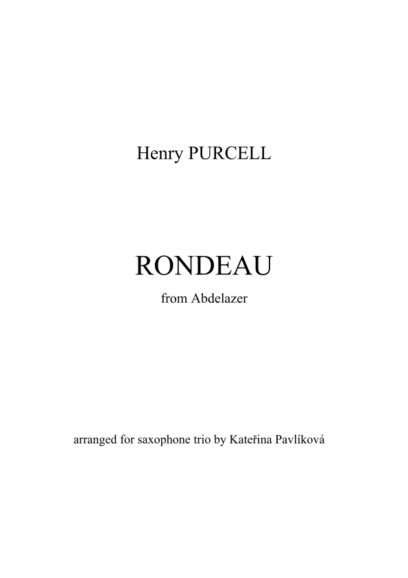 H. Purcell: Rondeau (arr. Kateřina Pavlíková)