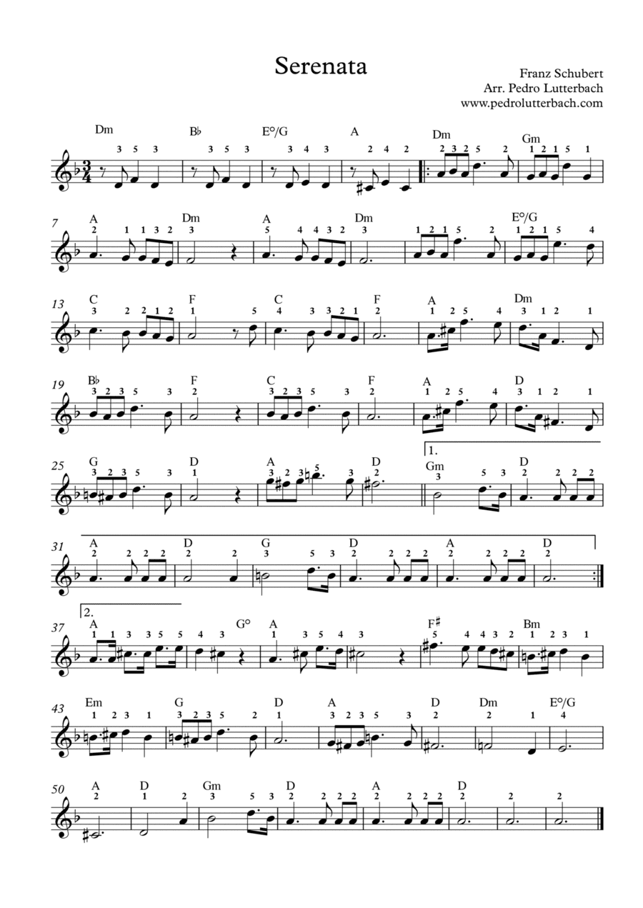 Schubert's Serenade (arr. Pedro Lutterbach)
