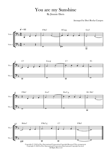 You Are My Sunshine (arr. Davi Rocha Campos)