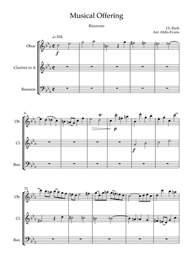 Ricecare from The Musical Offering (arr. Maddy Aldis-Evans)