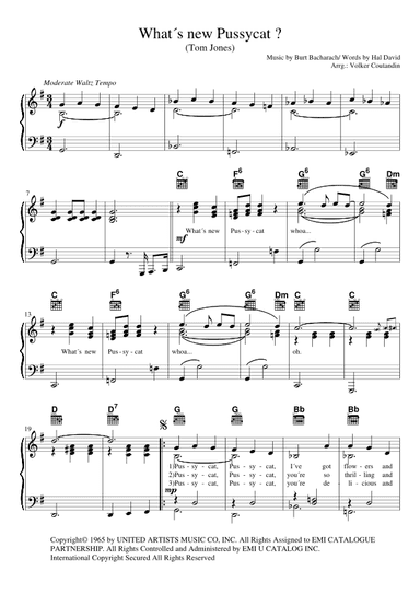 What's New Pussycat? (arr. Volker Coutandin)