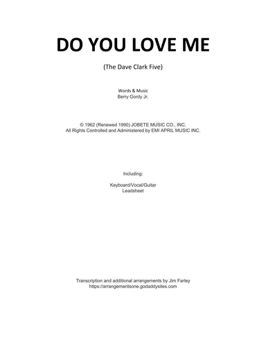 Do You Love Me (arr. Jim Farley)