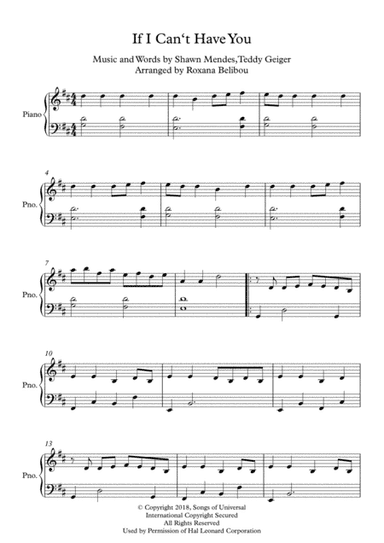 If I Can't Have You (arr. Roxana Belibou)
