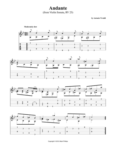 Andante (from Violin Sonata, RV 25) (arr. Mark Phillips)