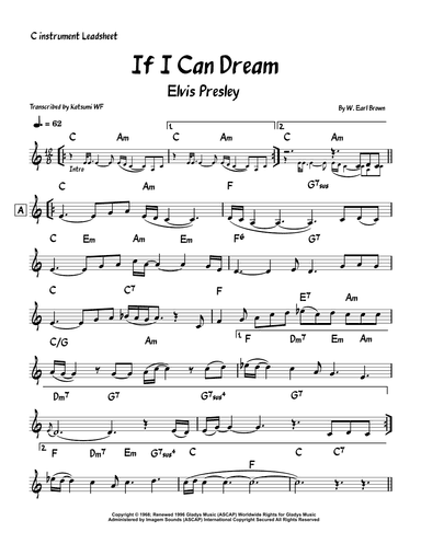 If I Can Dream (arr. Katsumi WF)