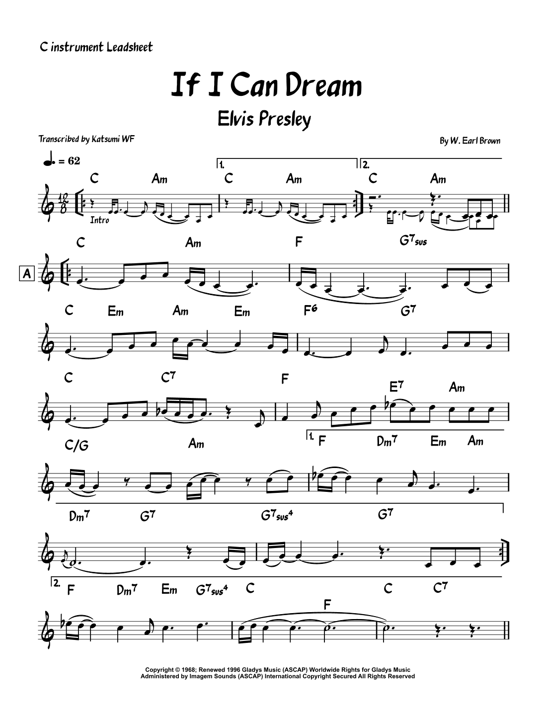 If I Can Dream (arr. Katsumi WF)